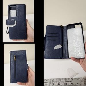 Galaxy S21 Ultra Navy Blue Wallet Phone Case New